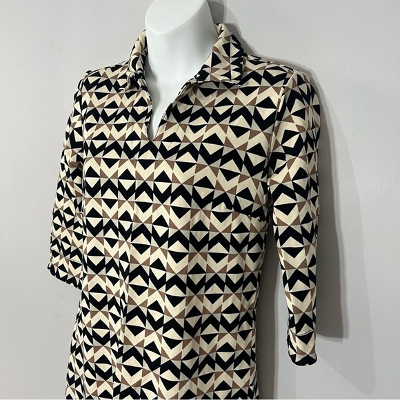 J. McLaughlin Catalina Cloth Womens Dress Geometric Career Summer 70s Revival - Picture 5 of 15
